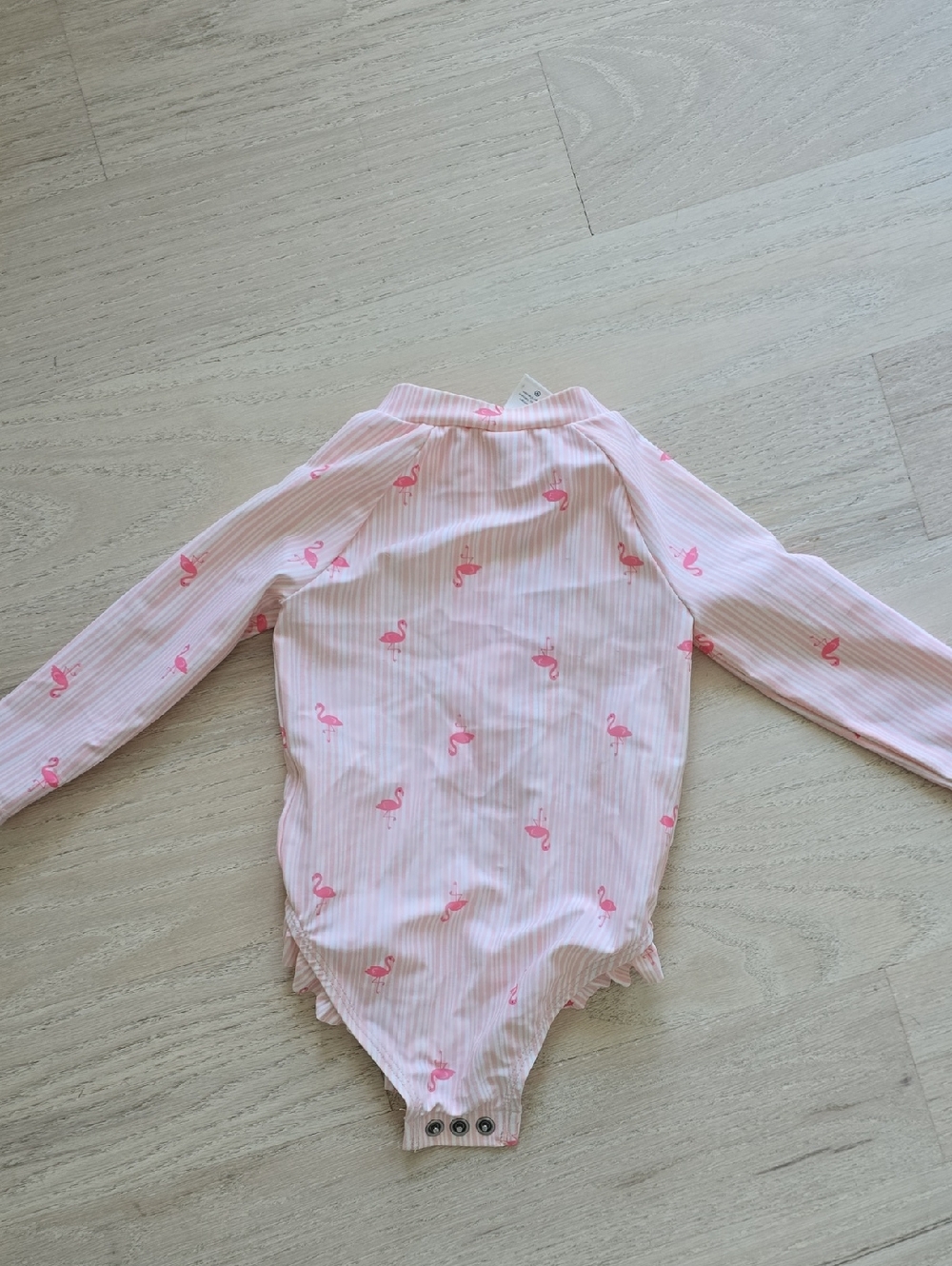 Carter's Pink Long-Sleeve Flamingo One-Piece